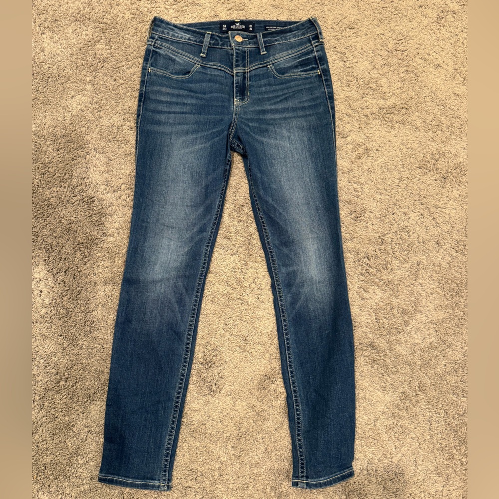 Hollister High Rise Crop Super Skinny Jean Classic Stretch Size 5R